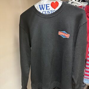 Black Happy Dad sweater with exclusive design on back.